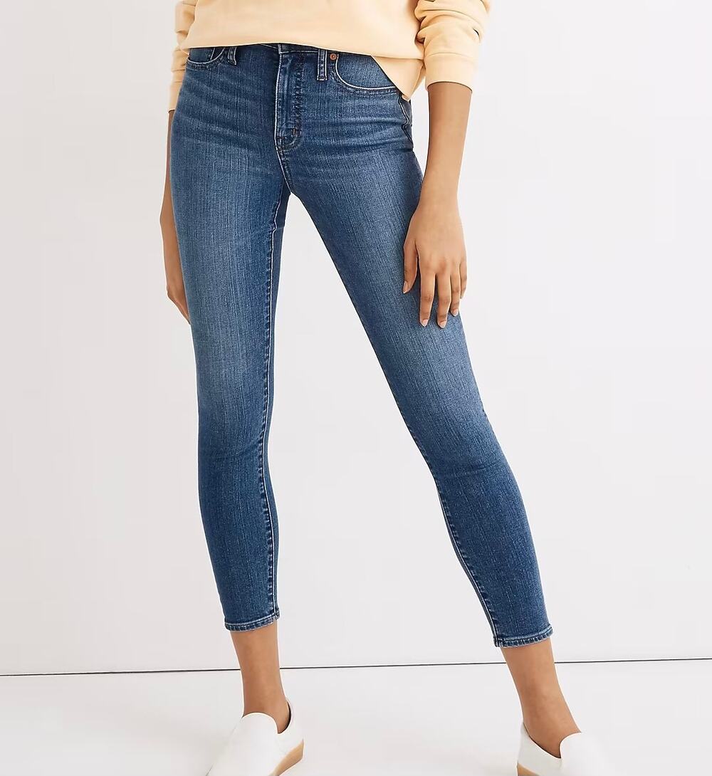 MADEWELL Curvy High Rise Skinny Crop Jeans 26 Petite